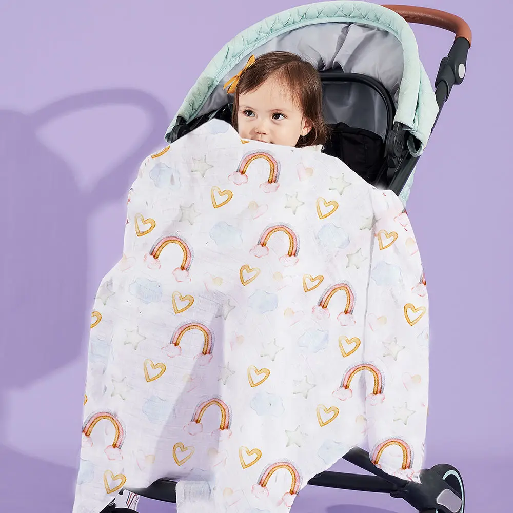 Happy flute safe 70%bamboo+30%cotton poplin digital printed high-density muslin fabric