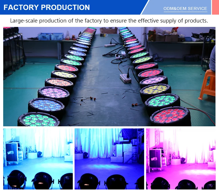 Professional Party Par Light 18Pcs*10W Plastic Multicolor Stage Lamp Led Par Light