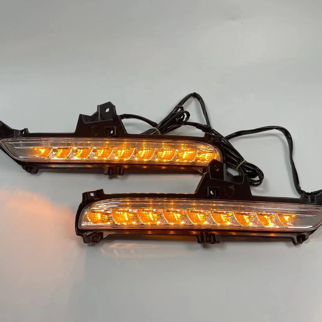 Daytime Running Lights yellow turn signal night blue Head Fog Lamp DRL led daytime running lights for KIA K2 2015 2016 LED