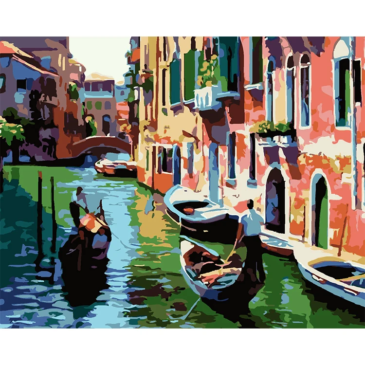  paint by numbers diy oil paint art boat easy paint by numbers for adults