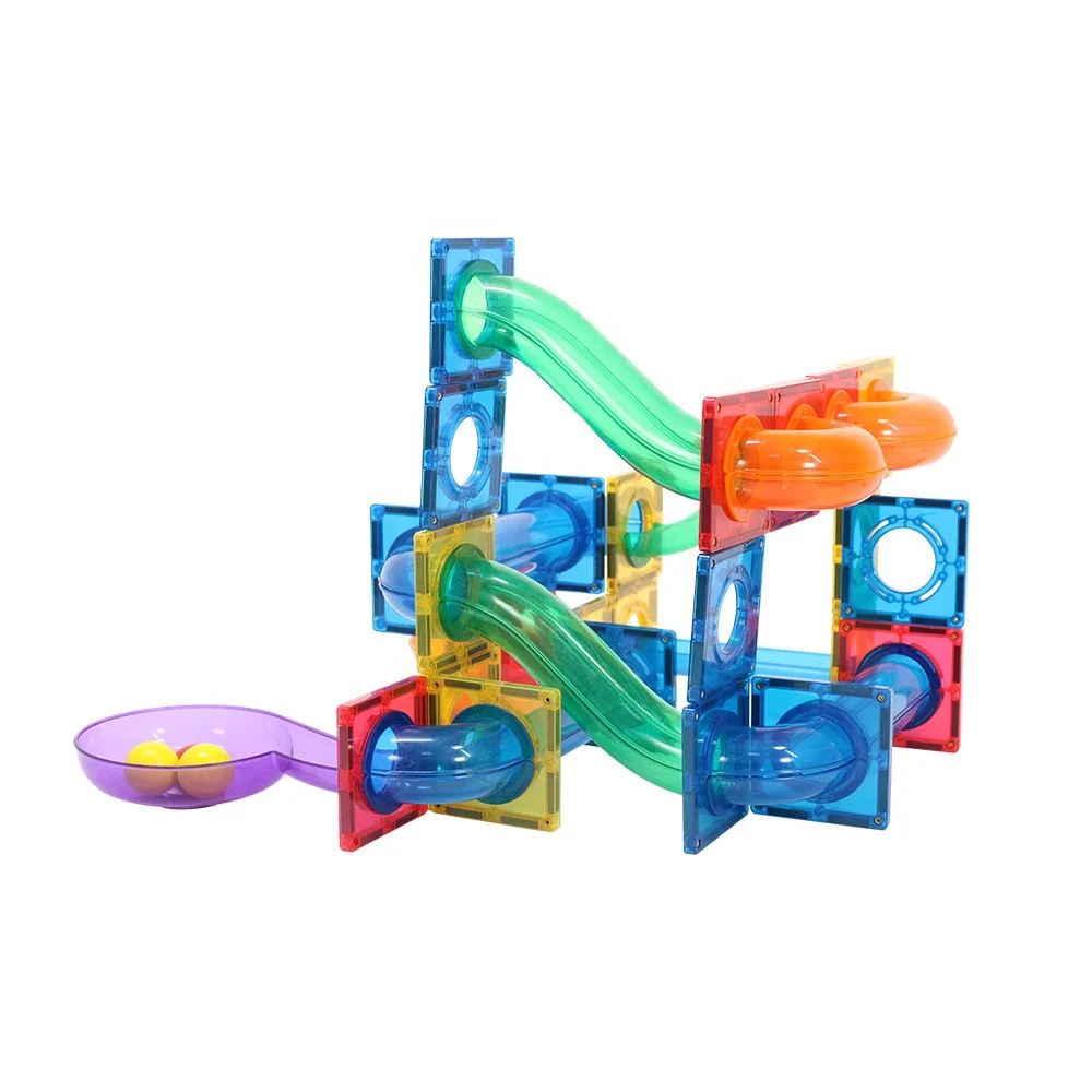 MNTL Stem Ball Kids Toy Magnetic Block Run 81pcs Run Track Marble New Plastic DIY Toy MODEL Toy Educational Toy ABS Block Set