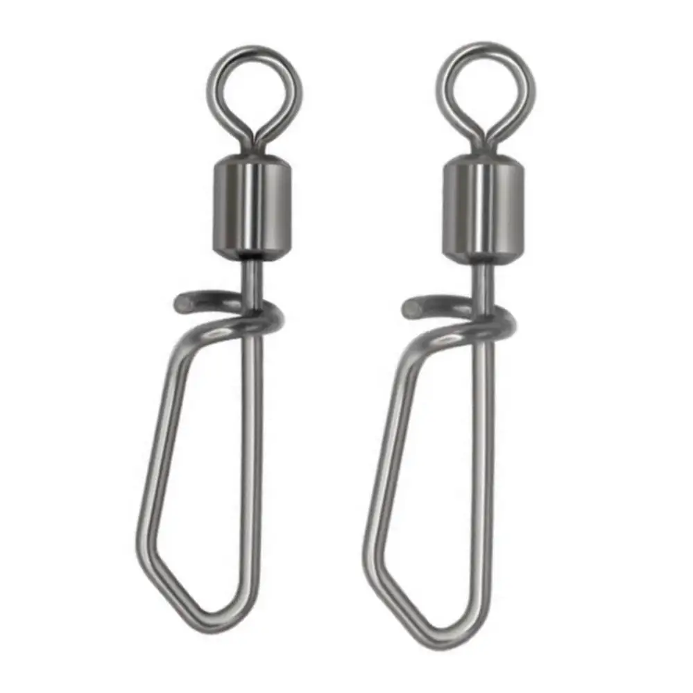 Matt Black Carp Fishing Swivel Snap Saltwater Fishign Connector Rolling swivel with T-shape snap