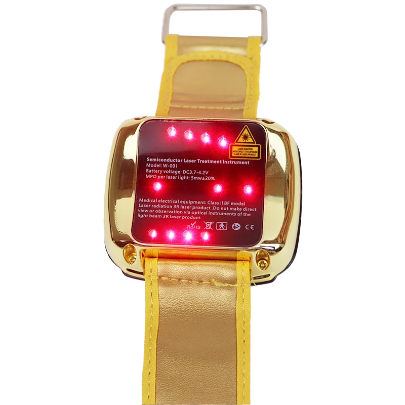 650nm Laser Therapy Wrist Watch for Diabetes Cure Hypertension Blood Purification
