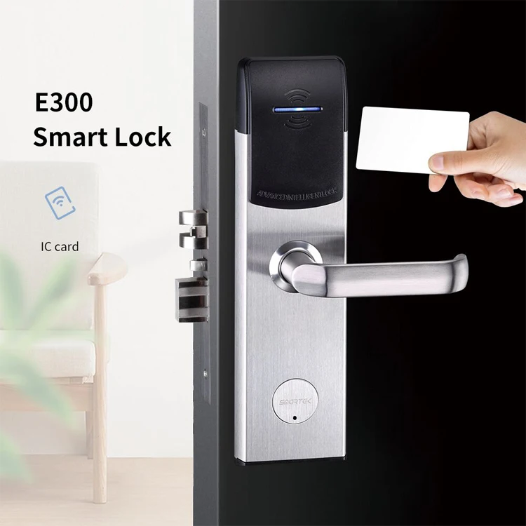 TTHotel Smartek E300 E-key Card App Hotel Software Factory Direct Security System Inteligente Electronic Smart Digital Door Lock