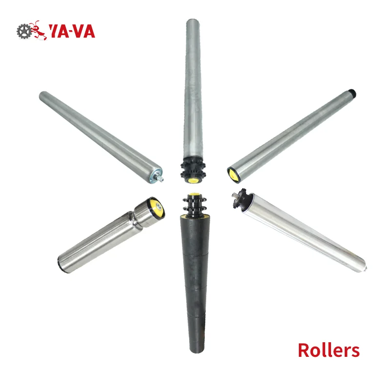 YA-VA Powered Conveyor Rollers Single Sprocket Rollers Internal Thread For Roller Conveyor System