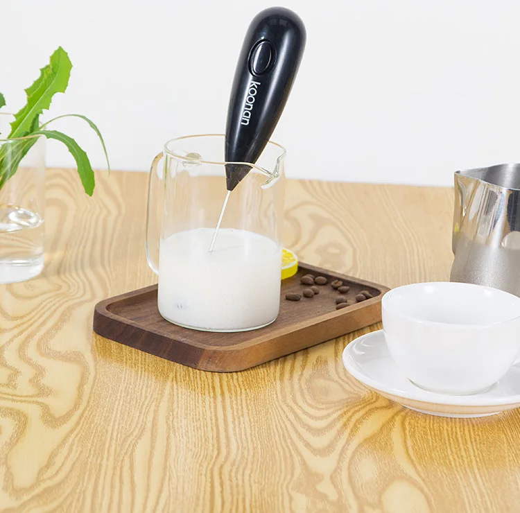 New Kitchen Home Tools Bold 304SUS 3-layer spring head  Plastic Handheld Electric Coffee Milk Frother for Foam Maker