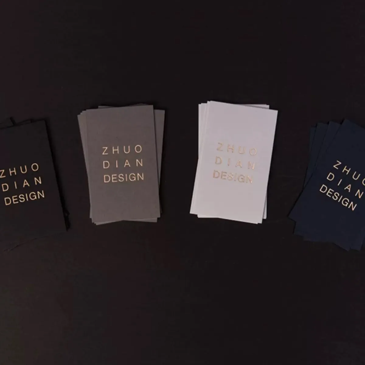 Customized business cards high-end black card hot stamping silver black cardboard business cards high end customization