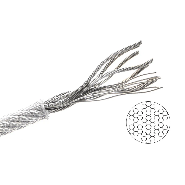 Safety PVC Nylon Coated Stainless Steel Wire Rope for balcony or stairs