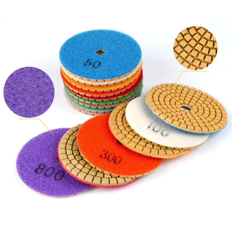 Granite stone polishing ceramic tile chamfering edge trimming angle grinder grinding plate marble dry grinding disc
