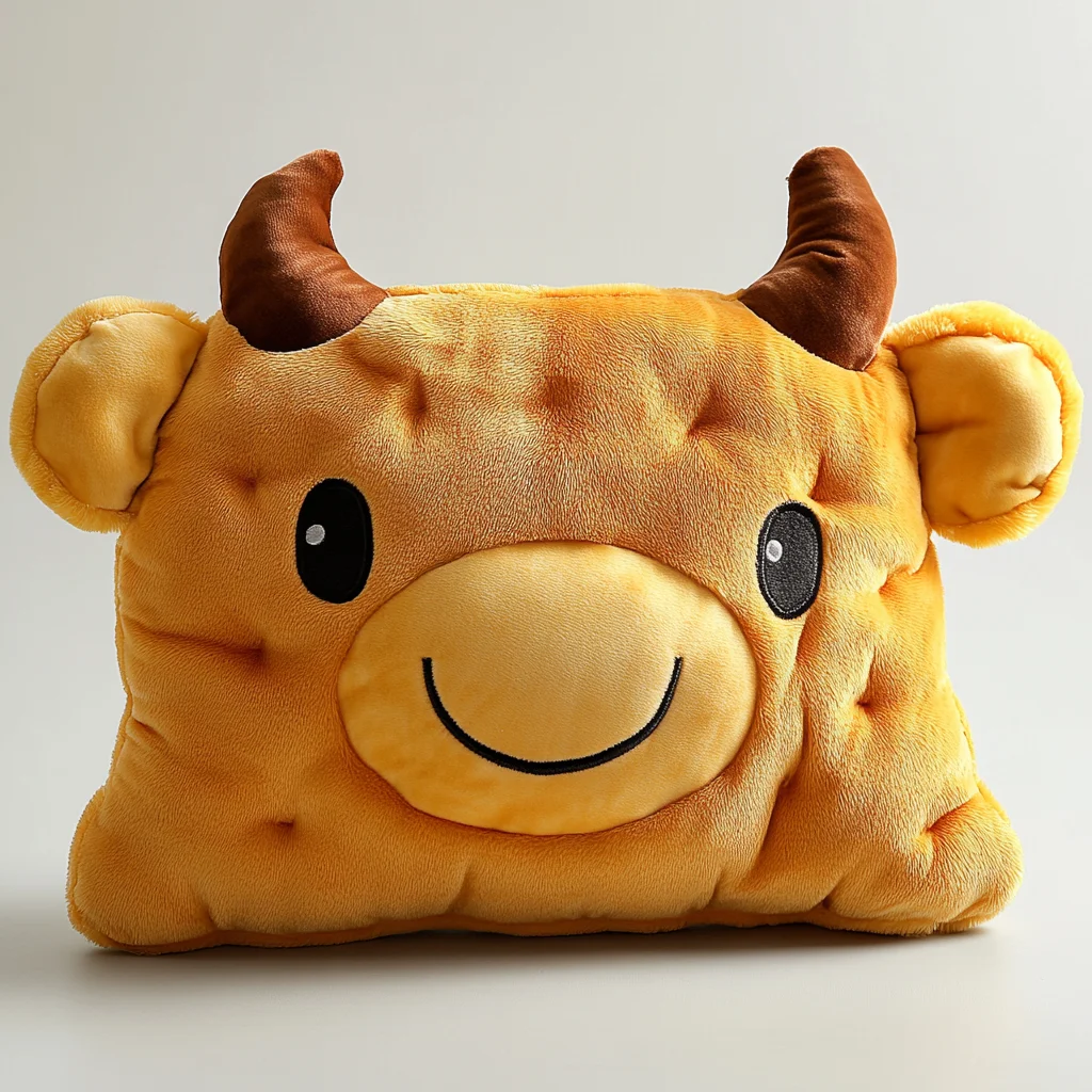 Kawaii Cartoon Design Cotton Doll Stuffed Animal Cow Cartoon Arm Warmer Reusable Plush Hand Warmers Pillow