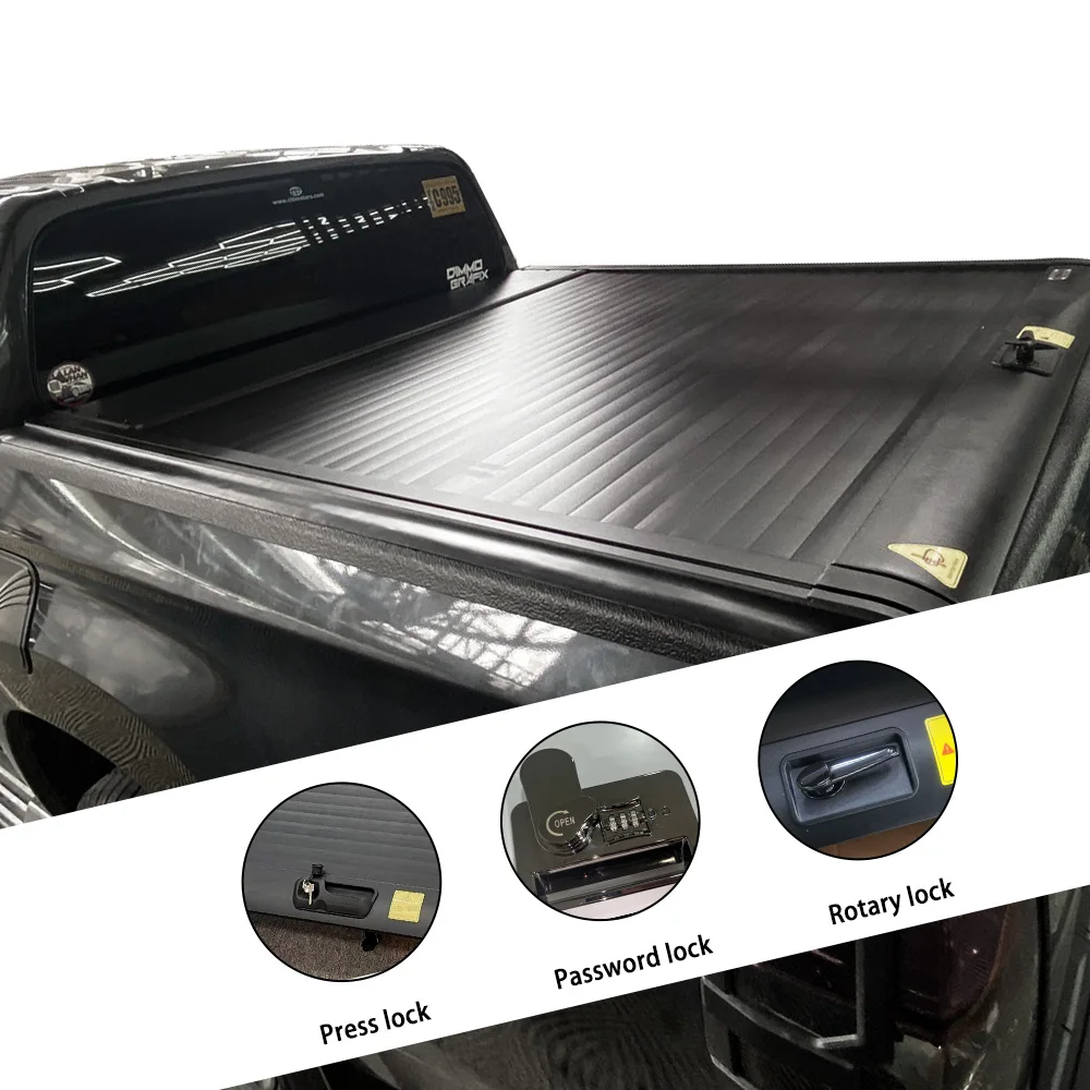 Hot selling KQD Waterproof  Retractable Tonneau Cover Manual Pickup Bed Cover For Mitsubishi Triton