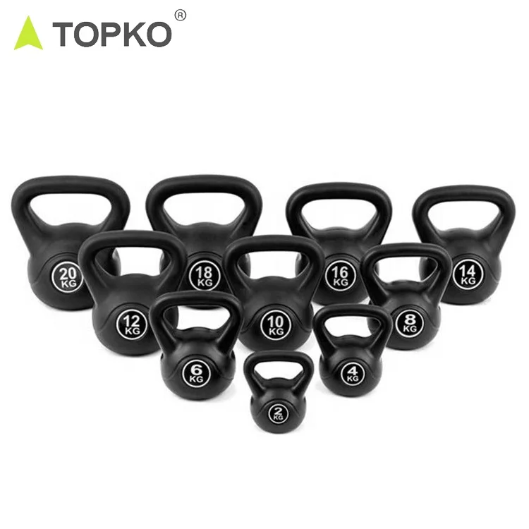 TOPKO factory price promotion discount eco friendly supermarket body building gym use home use cement kettlebell