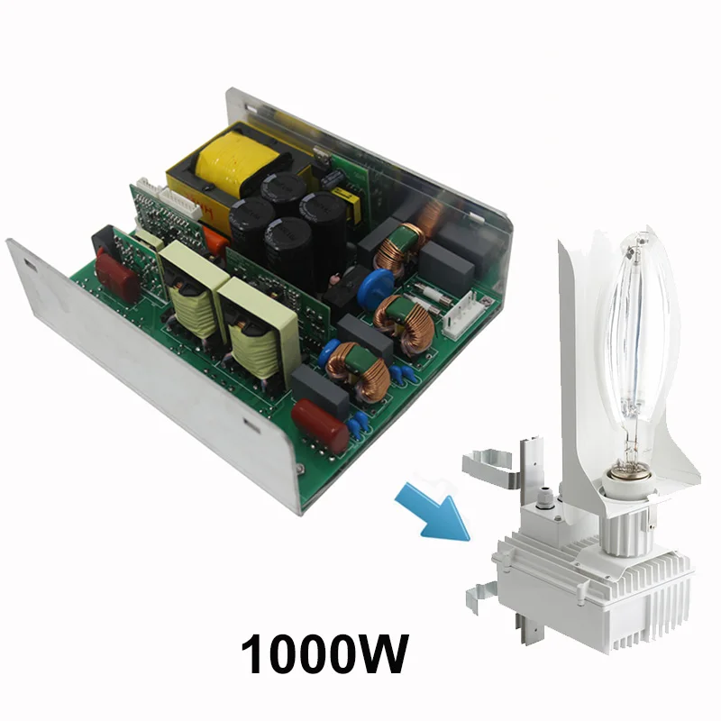 Russia 1000W 380V 400V HID HPS Ballast with U type metal case For Greenhouse