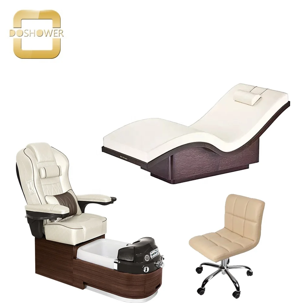 beauty massage spa bed with electric motor facial bed of spa lounge bed