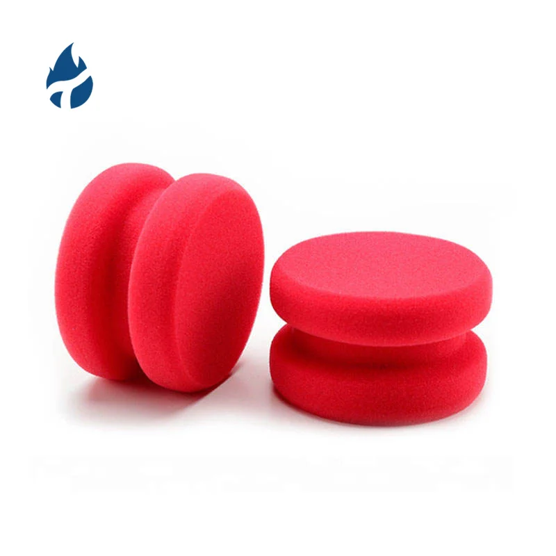 NBT Car Care Products Round Different Color High Density Tire Waxing Sponge Applicator with PU Foam