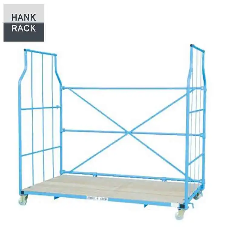 Metal Rack with Wheels Folding Cart Sofa Storage Rack Stackable Sofa Cart