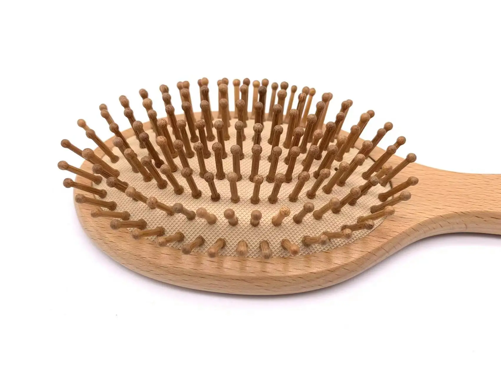 Ethink Private Label Wooden and Bamboo Hair Brush Natural Air Bag Comb Long Handle Scalp Massage Brush