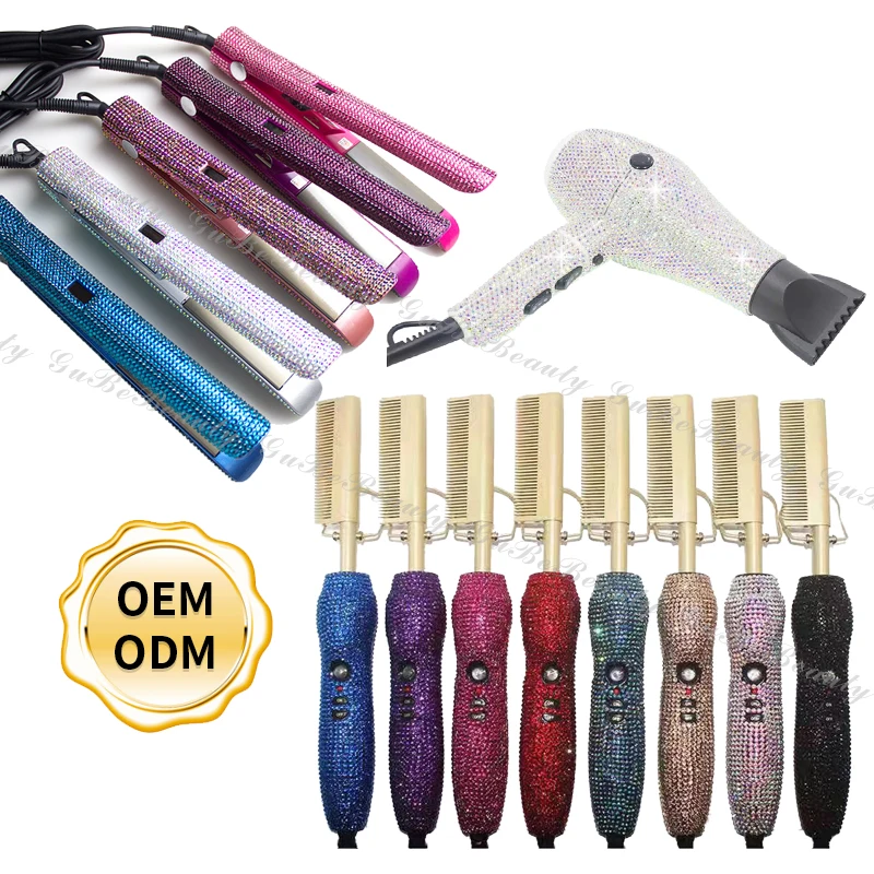 Gubebeauty 2 in 1 hair straightener curler hair curling wand electric flat iron hair straightener for homeuse with FCC&CE