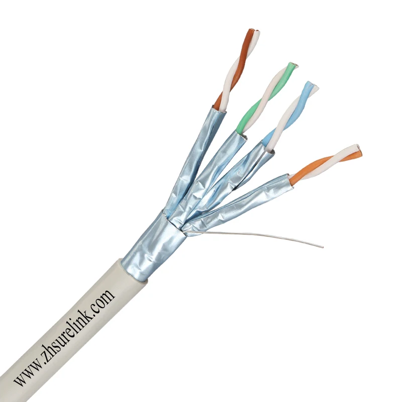  Сертифицированный 4 пары кабель sftp cat7 23AWG 550 мгц из чистой меди или CCA Интернет lan rj45 ftp