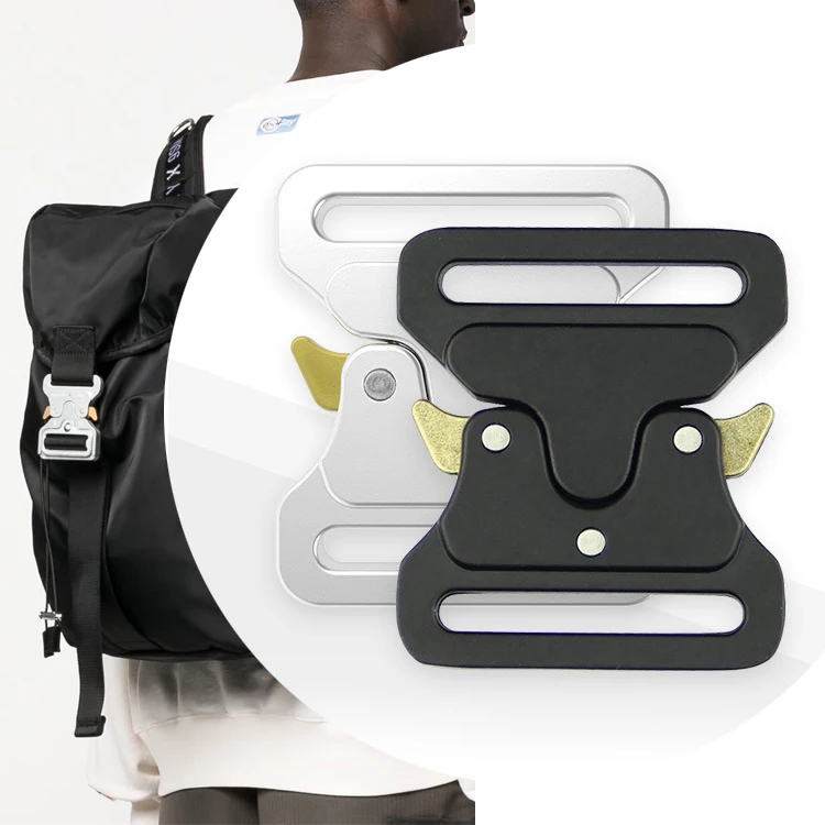 21mm hardware bag accessories black leather buckle for strap and boots small strong metal 3/4inch quick release buckle