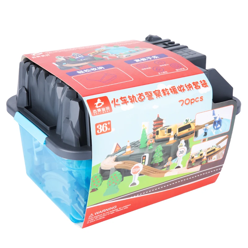 Children Educational Play DIY Train Railway Track Baby Wooden Train Set Toy For wooden train tracks