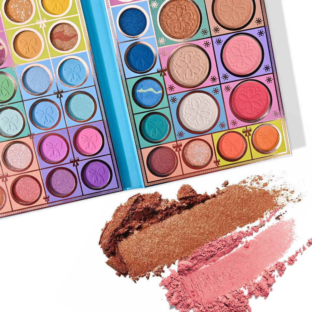 High pigment make up eye shadow palette eyeshadow private label shimmer eye shadow palette custom logo