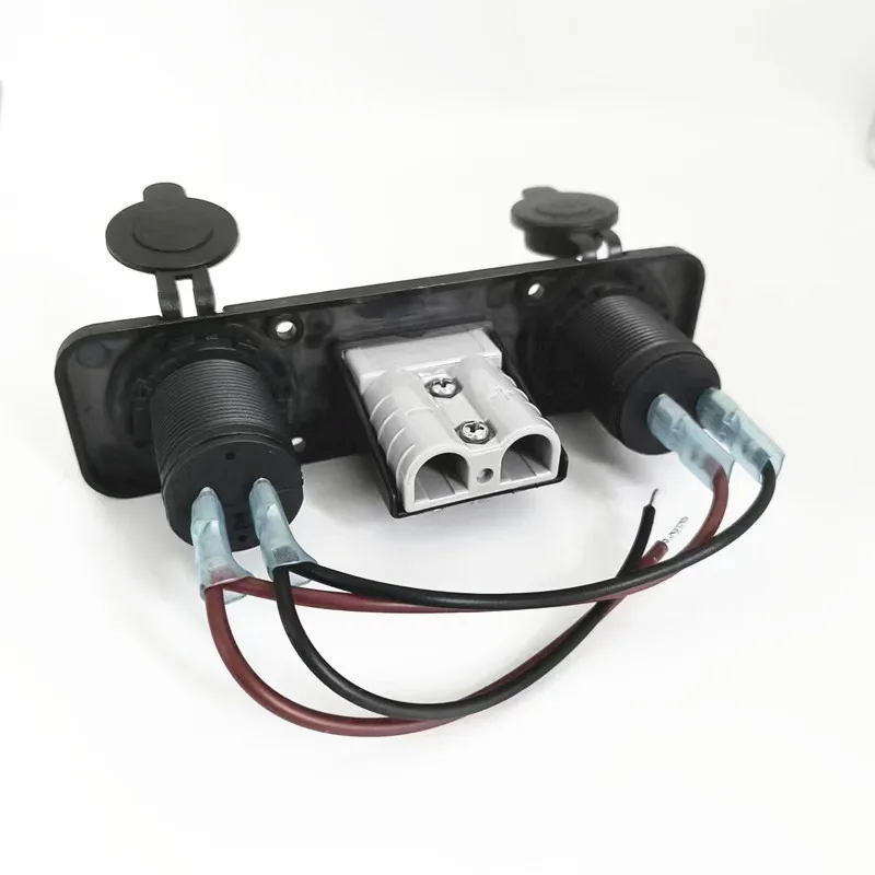 New 12V Anderson connector Dual USB Charger Power Socket Outlet Plug Charging Panel Mount for Car 12 Months CN;GUA Green/red Bl