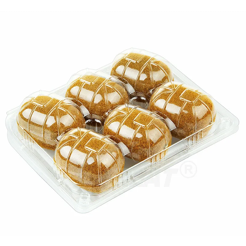 Plastic Apple Peach Pear Kiwi Banana Dragon Fruit Plums Transparent Hinged Clamshell Fresh Fruit Packing Boxes Packaging Box