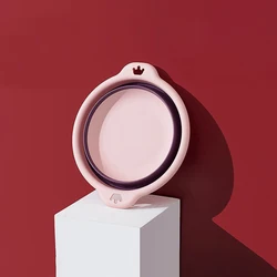 Wholesale Convenient Practical round Baby Basin Crown Folding Basin Set