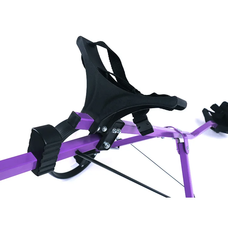 Golf Trolley foldable 2-wheel trolley golf aluminum pull trolley with foot brake drink holder