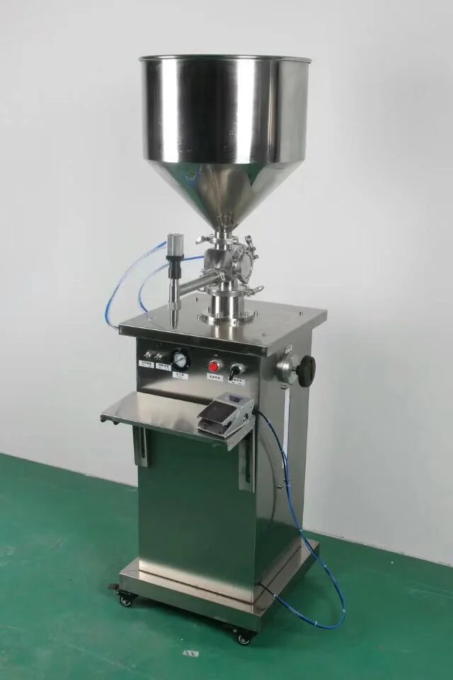 Pneumatic Vertical Liquid Sauce Paste Cream Filling Machine High Viscosity Fluid Liquid Filling Machine