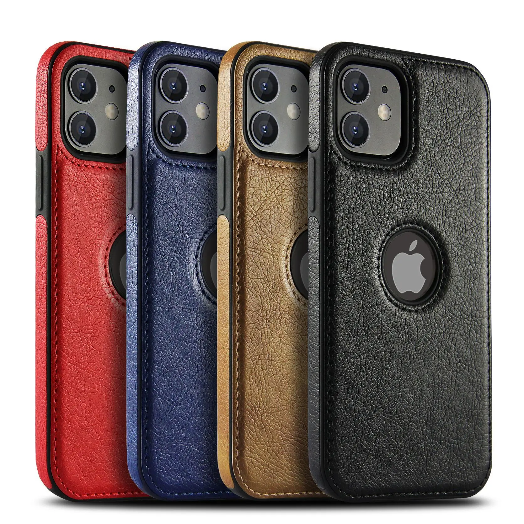 Винтажный Классический Стильный тонкий кожаный чехол против царапин для iPhone 12, гибкий мягкий бампер из ТПУ, задняя крышка телефона для iPhone 12