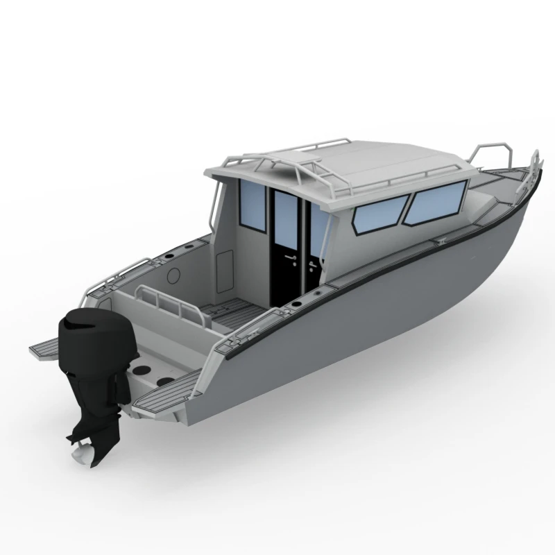 New Arrival 8m Pleasure Leisure Luxury Yacht All Welded Aluminum Fishing Boat for Sale