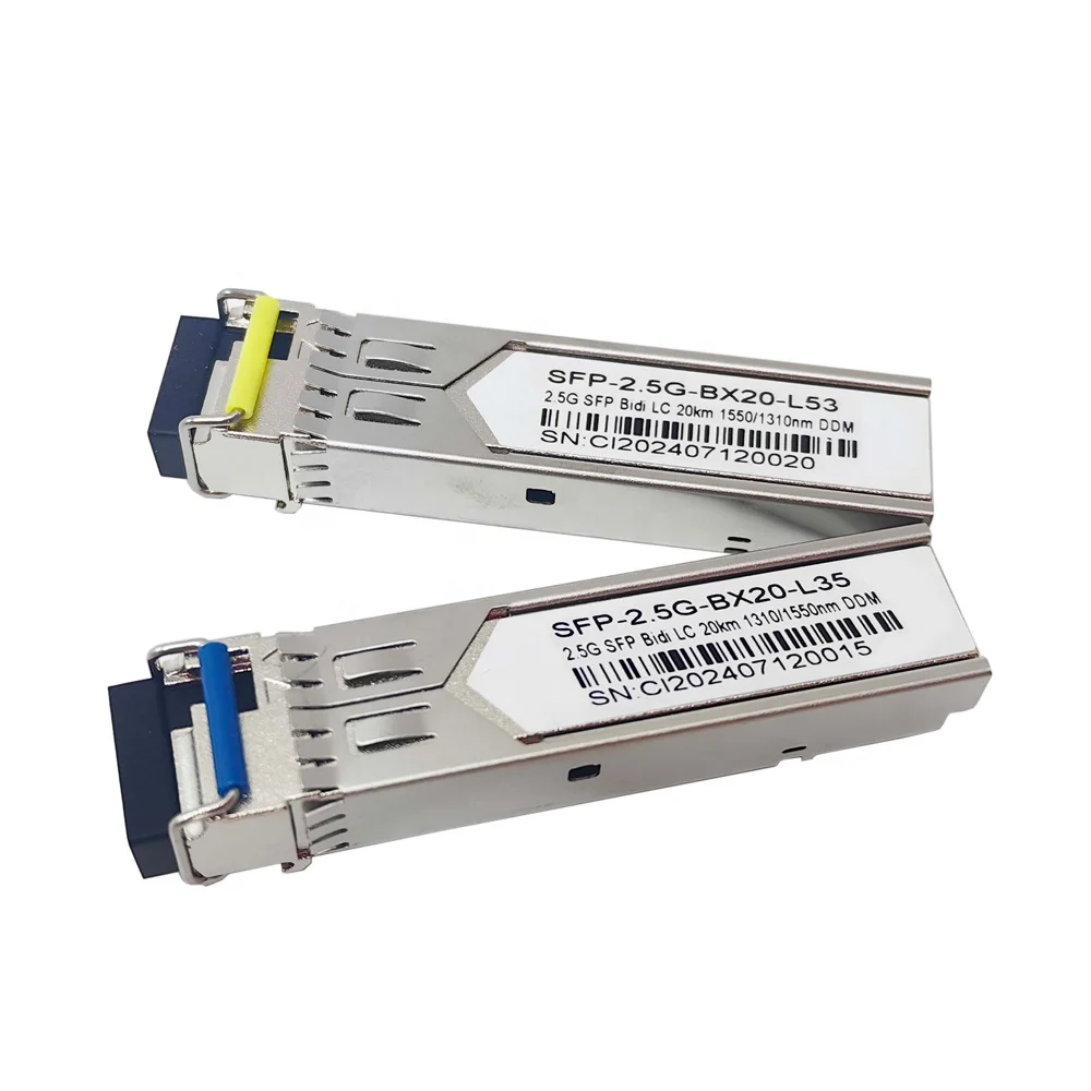 Совместимый с Cisco 2 5G BASE- SFP Dual 1310nm-TX/1550nm-RX 20км LC/UPC SMF модуль оптического приемопередатчика