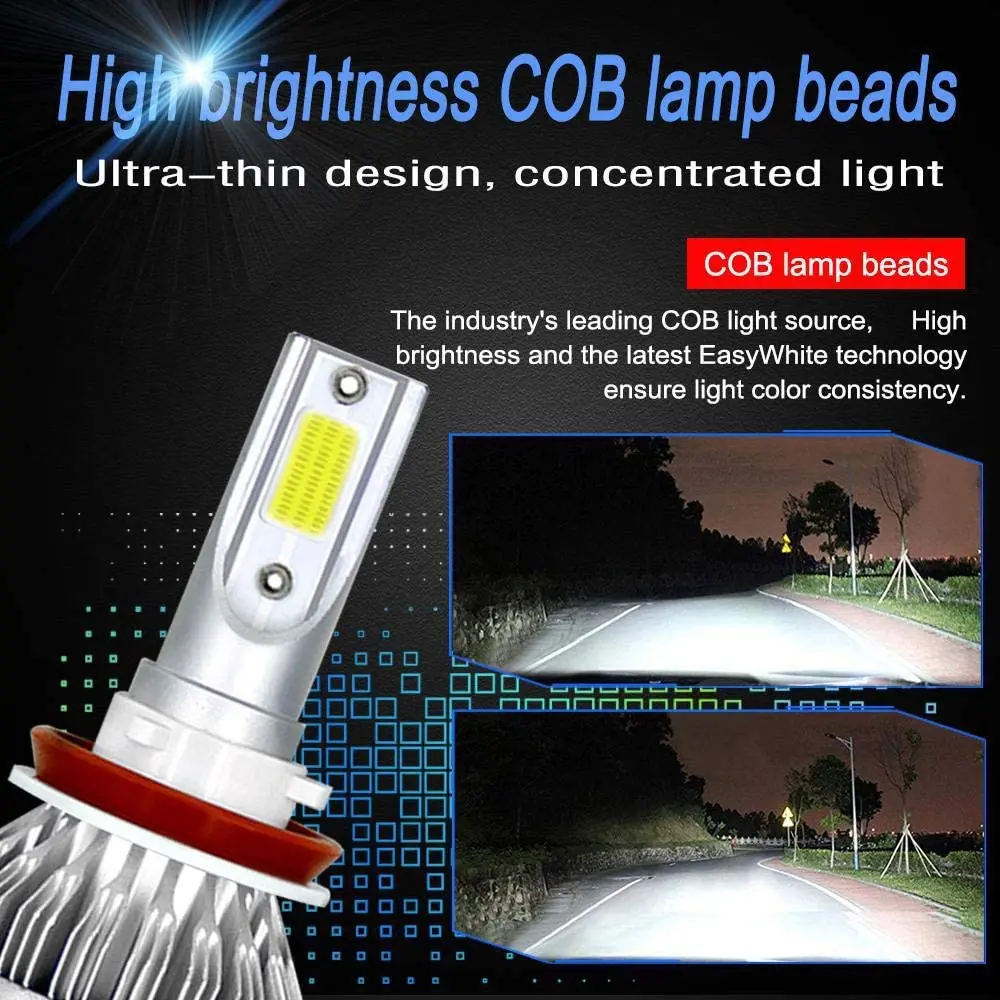 China Manufacture auto headlights 72w 8000lm car Led headlamp h4 h7 super bright 9004 9005 car led headlight bulb
