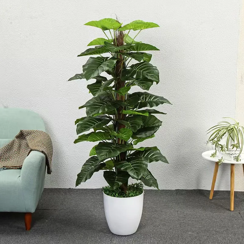 Wholesale Evergreen Silk Leaves Fake 160cm Ficus Microcarpa Bonsai Tree Decoration Ficus Plant Plastic Artificial Banyan Tree