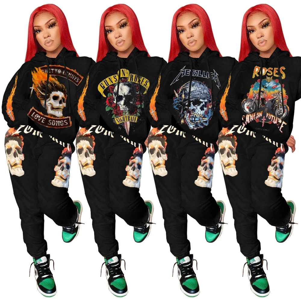 2021 Women Fall Clothing Sexy Two Piece Pant Set Joggers Tracksuits Jumpsuits Wholesale 2 Piece Biker Short Pant Sets Outfits