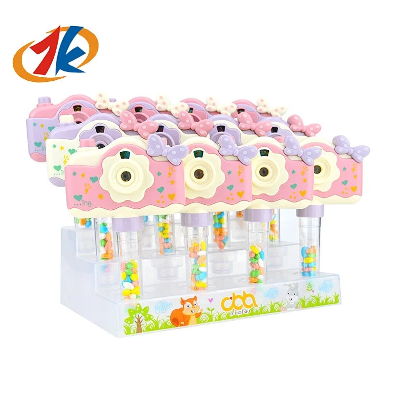 Candy toys for kids Sugar toy cartoon light projection camera toddlers party favor kaleidoscope candies children promotion gift