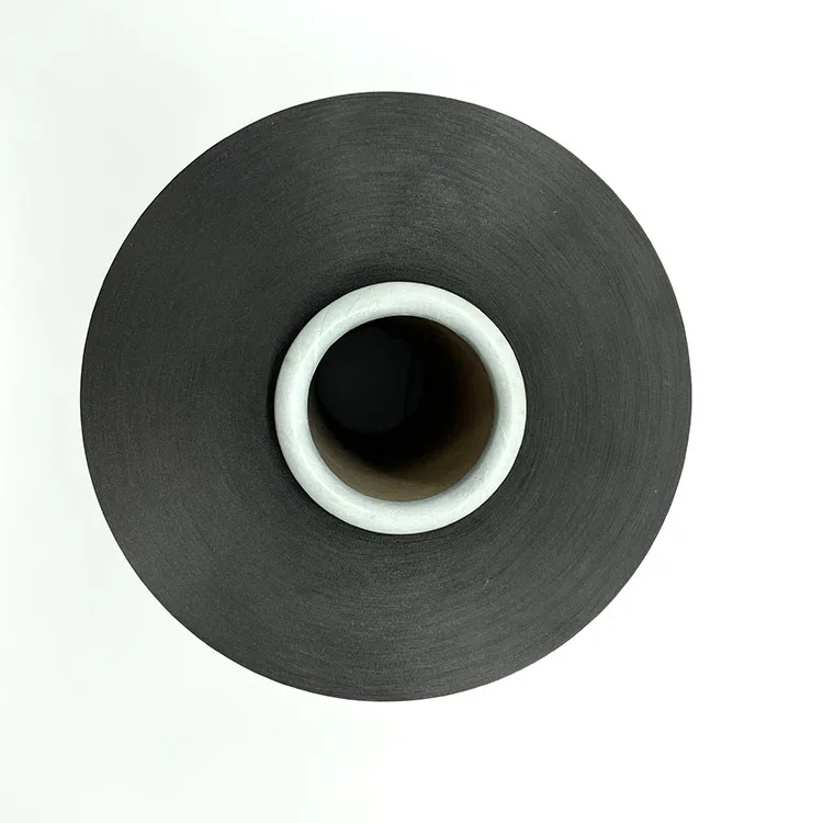 
Cool yarn coolmax 50D24F black color anti uv polyester dope dyeing yarn high color fastness for t shirt fabric 