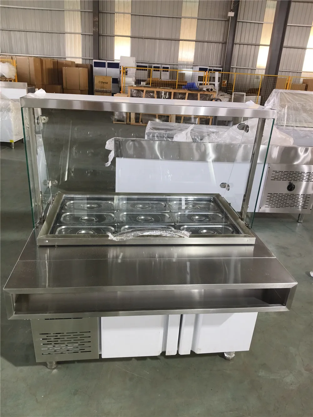 High Quality Stainless Steel Buffet Table For Refrigeration And Heating Buffet Counter