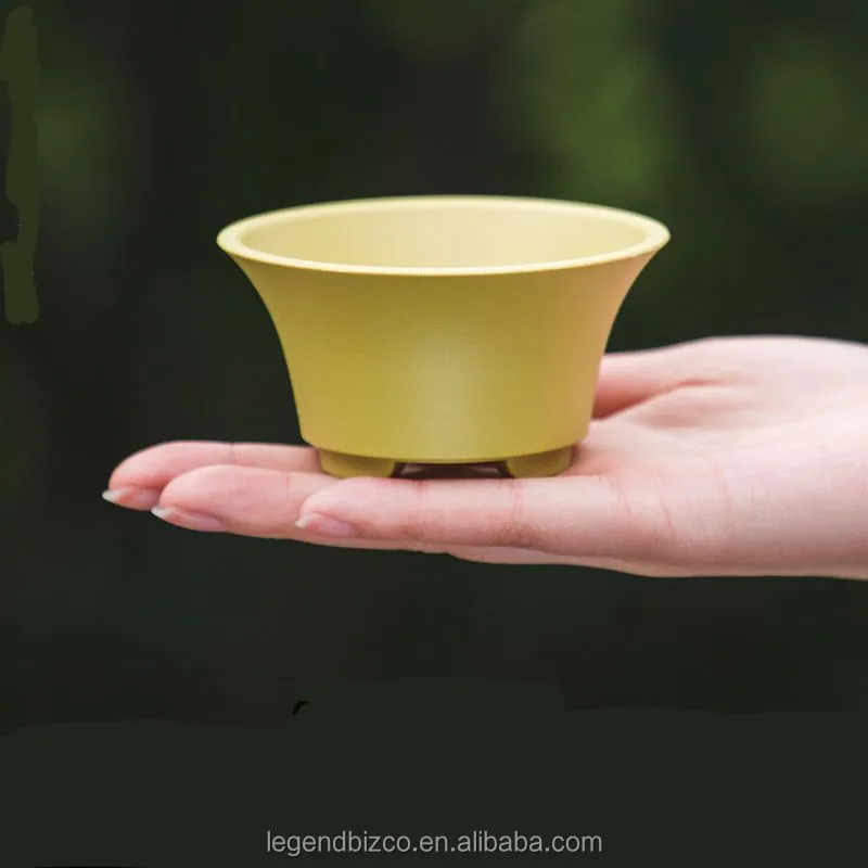 Dia.13.8cm H.6.9cm plastic classical round bonsai pot succulent planter plastic cactus pot