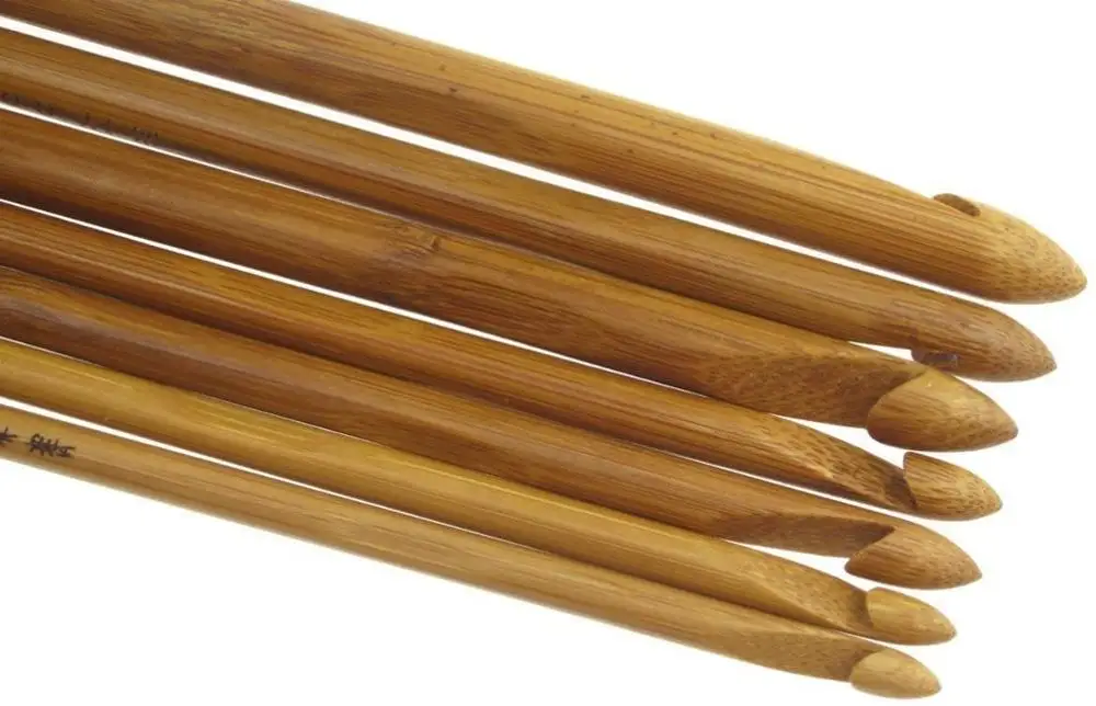 Hot Selling Eco Friendly 12PCS Bamboo Knitting Needles Bamboo Crochet Hook for Hand Knitting