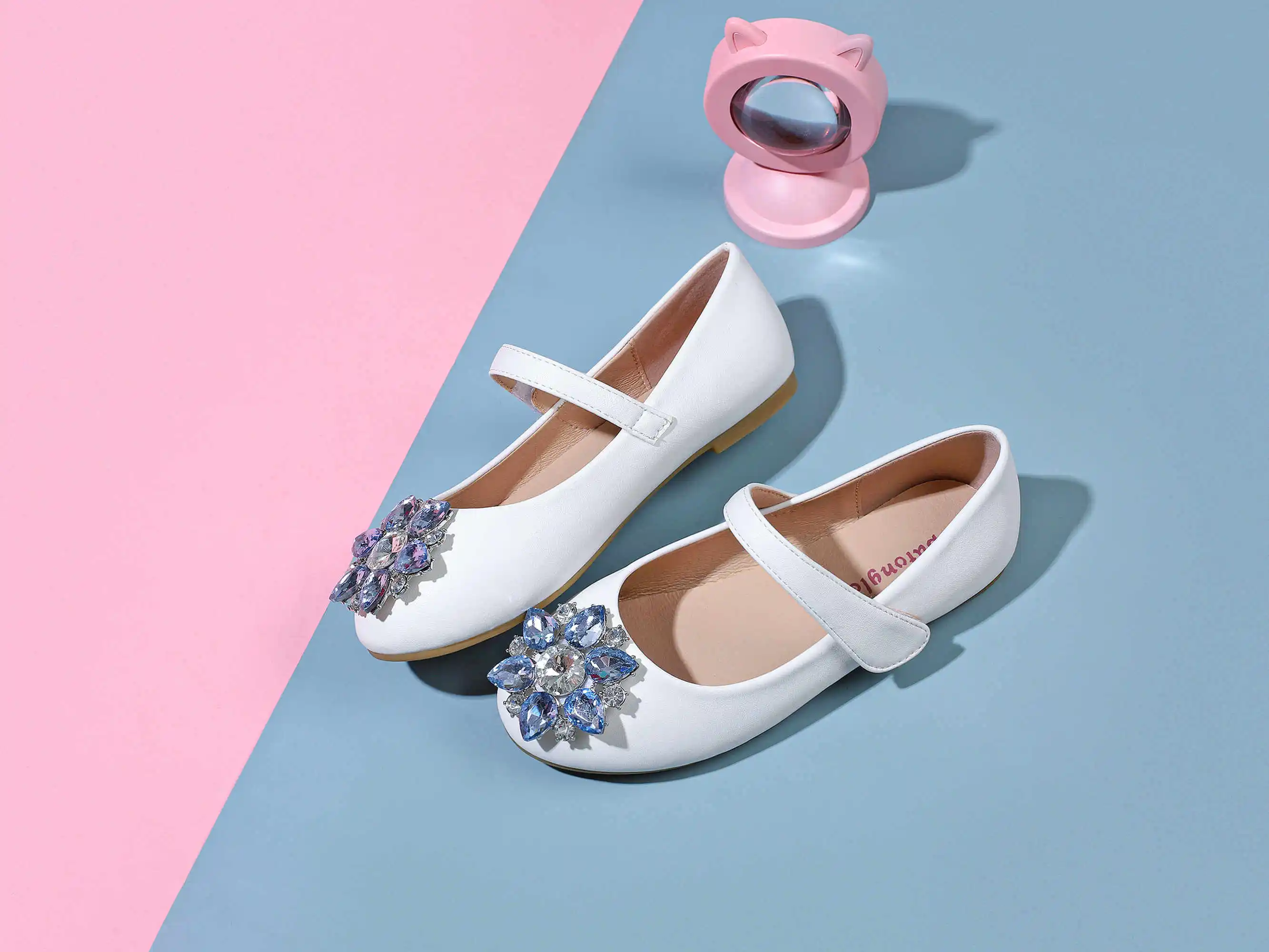 Wholesale Design Beef Tendon Korean Children Princess Shoes Low Heel Casual Shoes