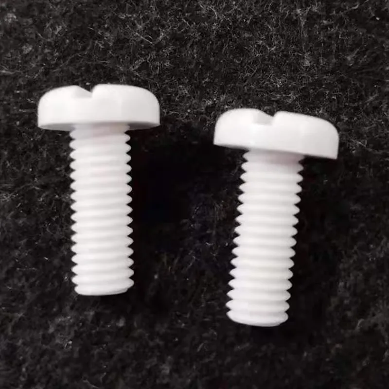 White plastic screws PP screws acid and alkali resistant insulated bolts slotted pan head plastic screws M3-M8