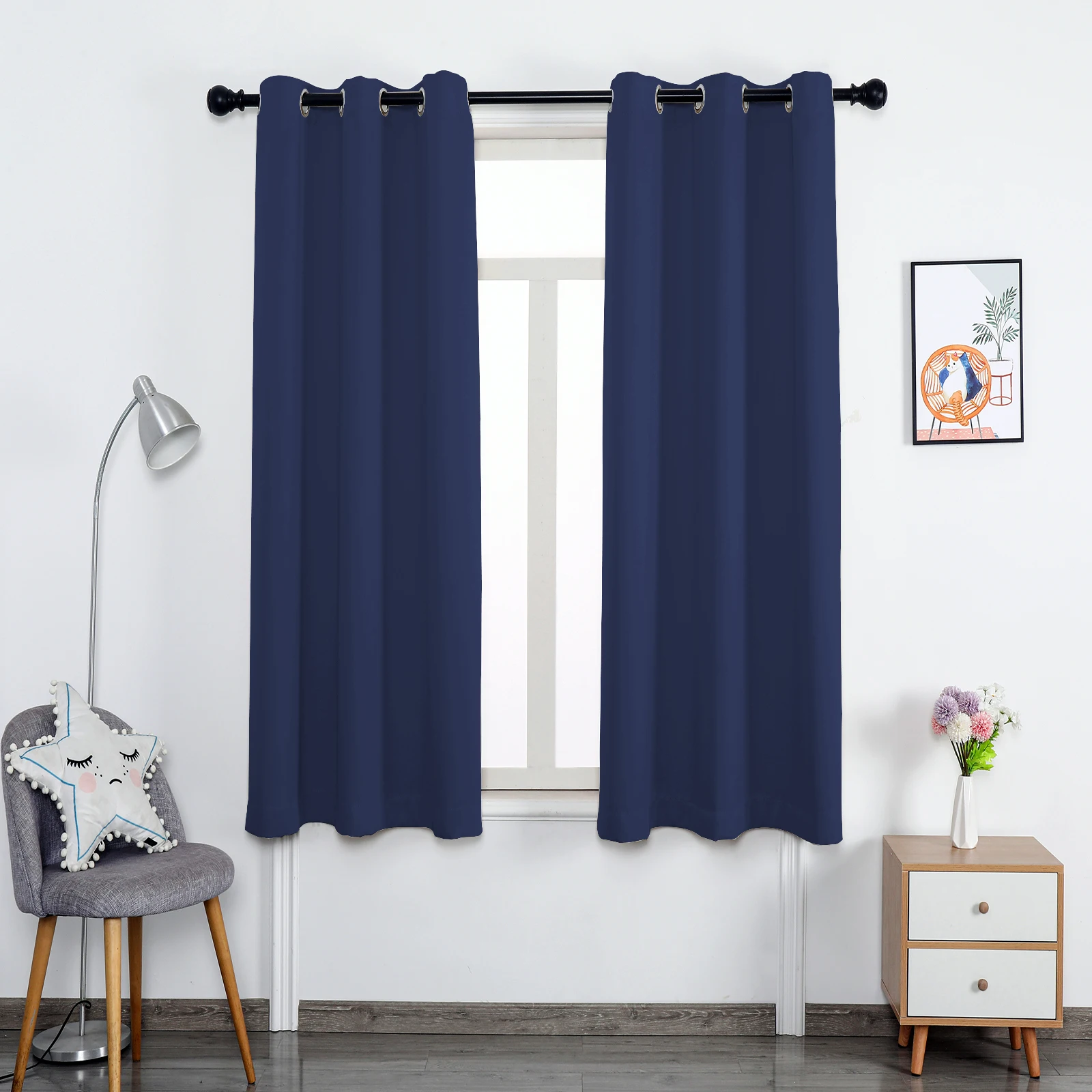 Customized Living Room Curtains, Manufacturers Grommets Drapes/Design Kitchen Cortinas