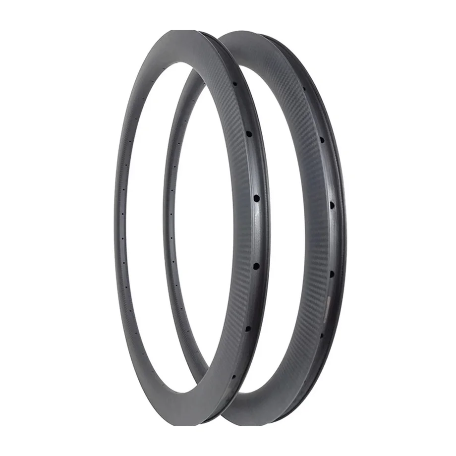 High Quality 27mm Wide 45mm Deep Carbon Light Weight Road Bike Tubeless Rims Disc Gravel Rim
