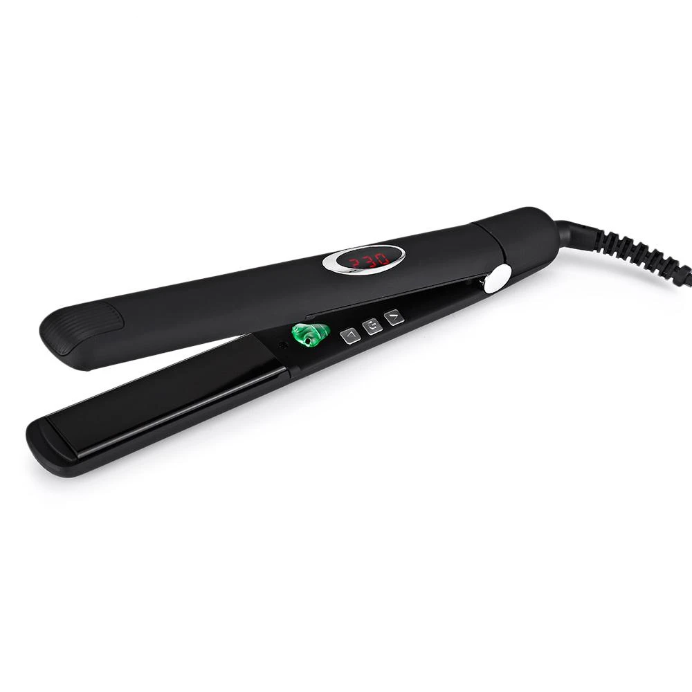 2021 Professional Infrared Hair Straightener 2 In 1 Ceramic 1 Inch Plate Hair Flat Iron