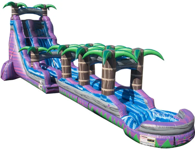 Factory Wholesale High Quality Playgrounds palm tree slip n slide  Inflatable Slide waterslide with blower