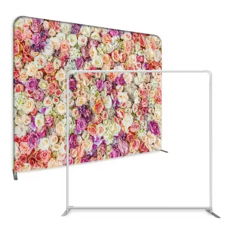 Hot Selling Customized Printed Tension Fabric Covers Adapted Aluminum Backdrop Stand