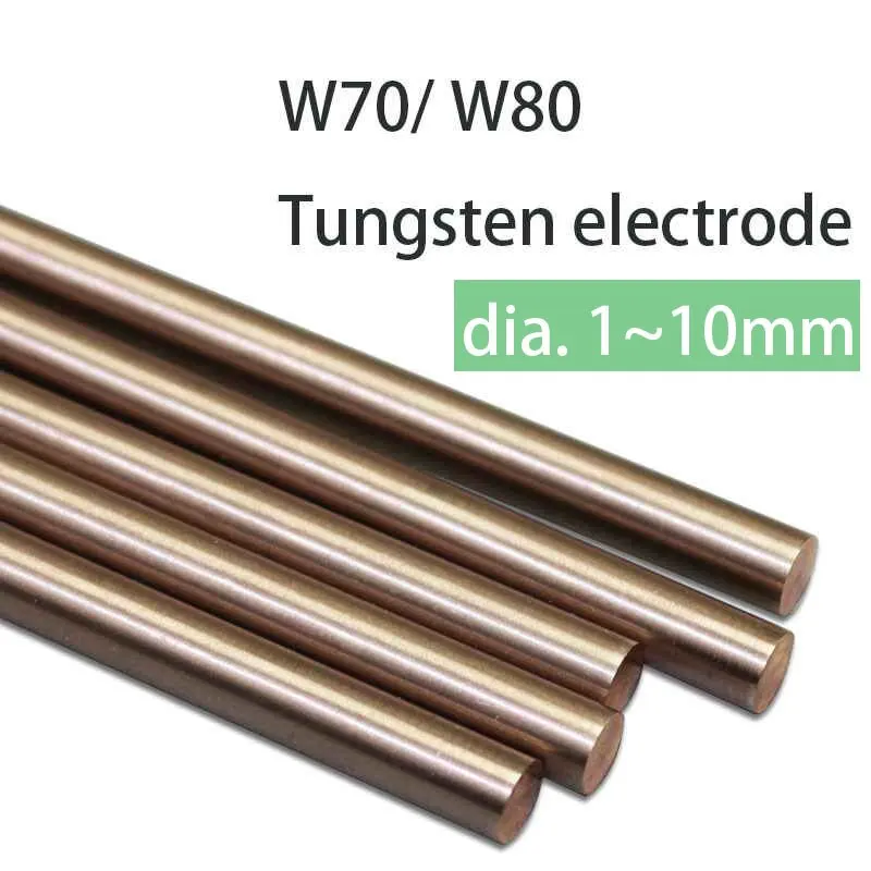 W70Cu30 Welding Tungsten Copper Rod/Bar Solid Metal Round Bar 1mm~10mm Diameter